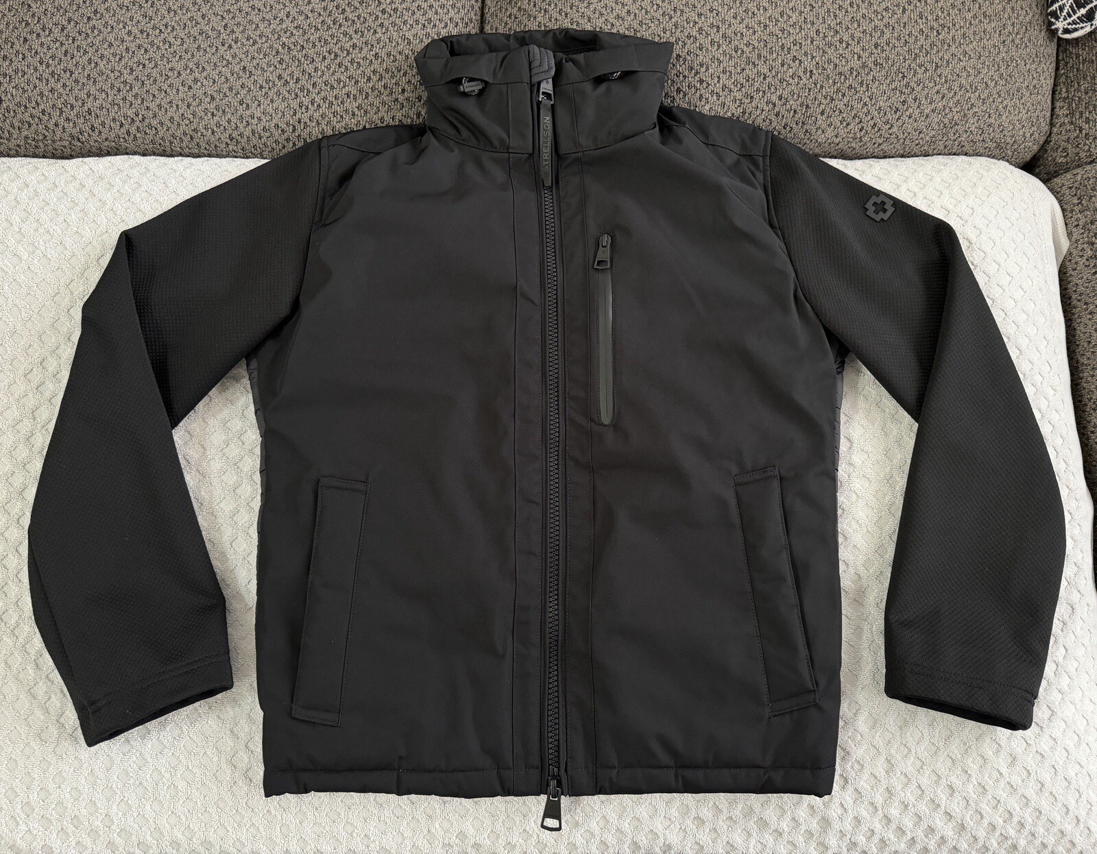 Strellson Avio 2.0 Functional Zip Up Jacket Black Size 44 US Large Waterproof