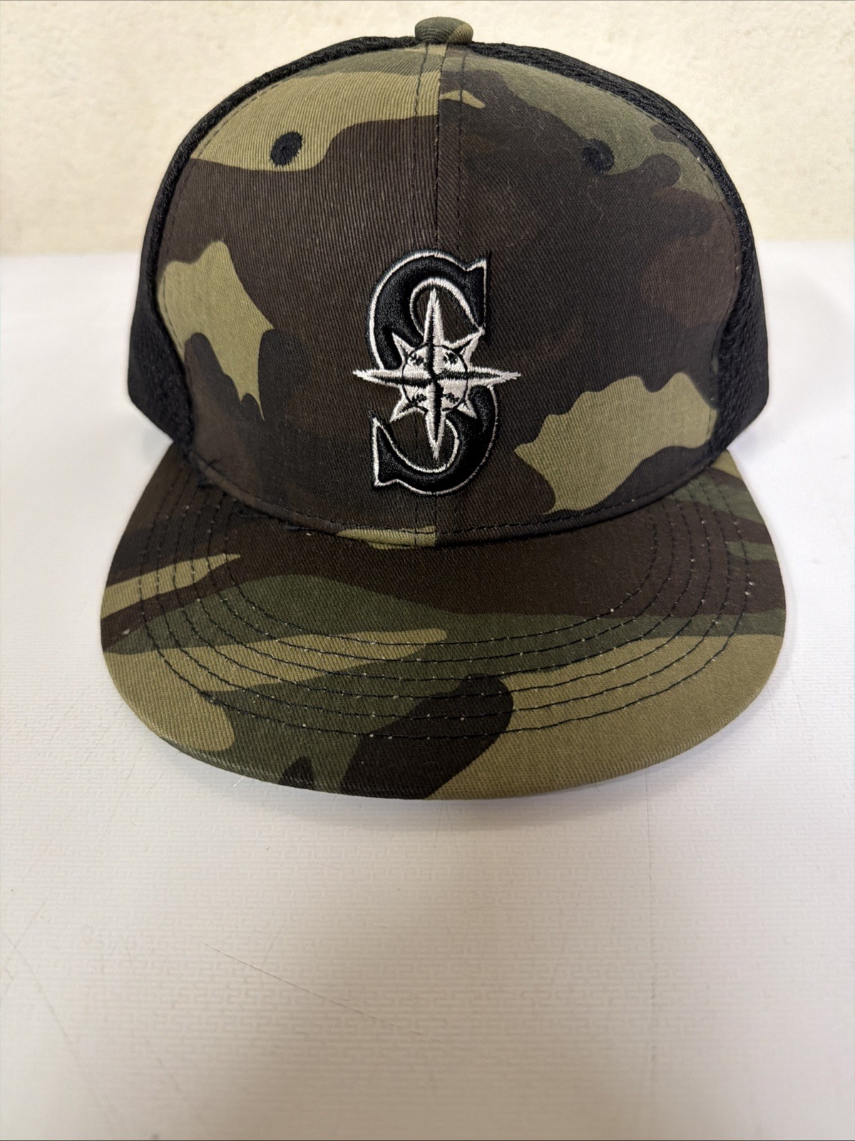 Seattle Mariners Hat Camo Mesh Back SGA Salute To Military Snapback Free Ship