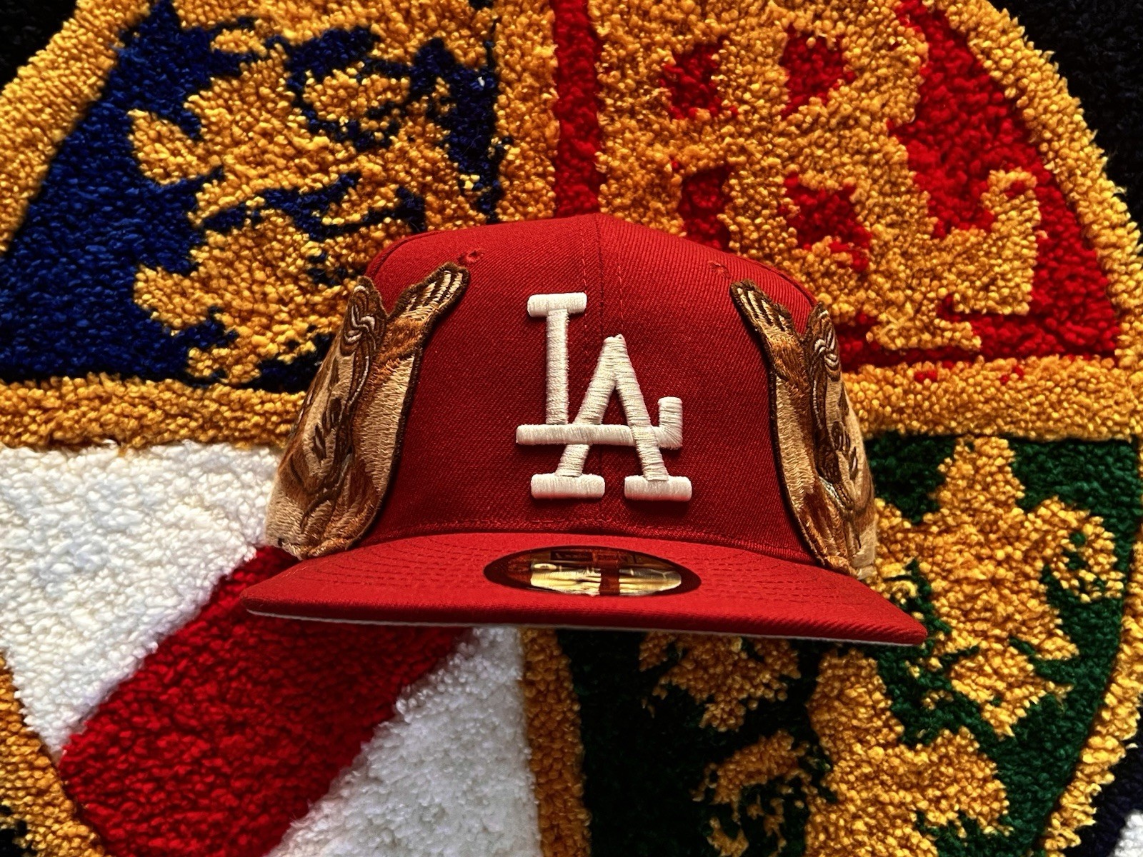 Los Angeles Dodgers Jon Stan Fitted Baseball Hat Burgundy Maroon 7 5/8 LA