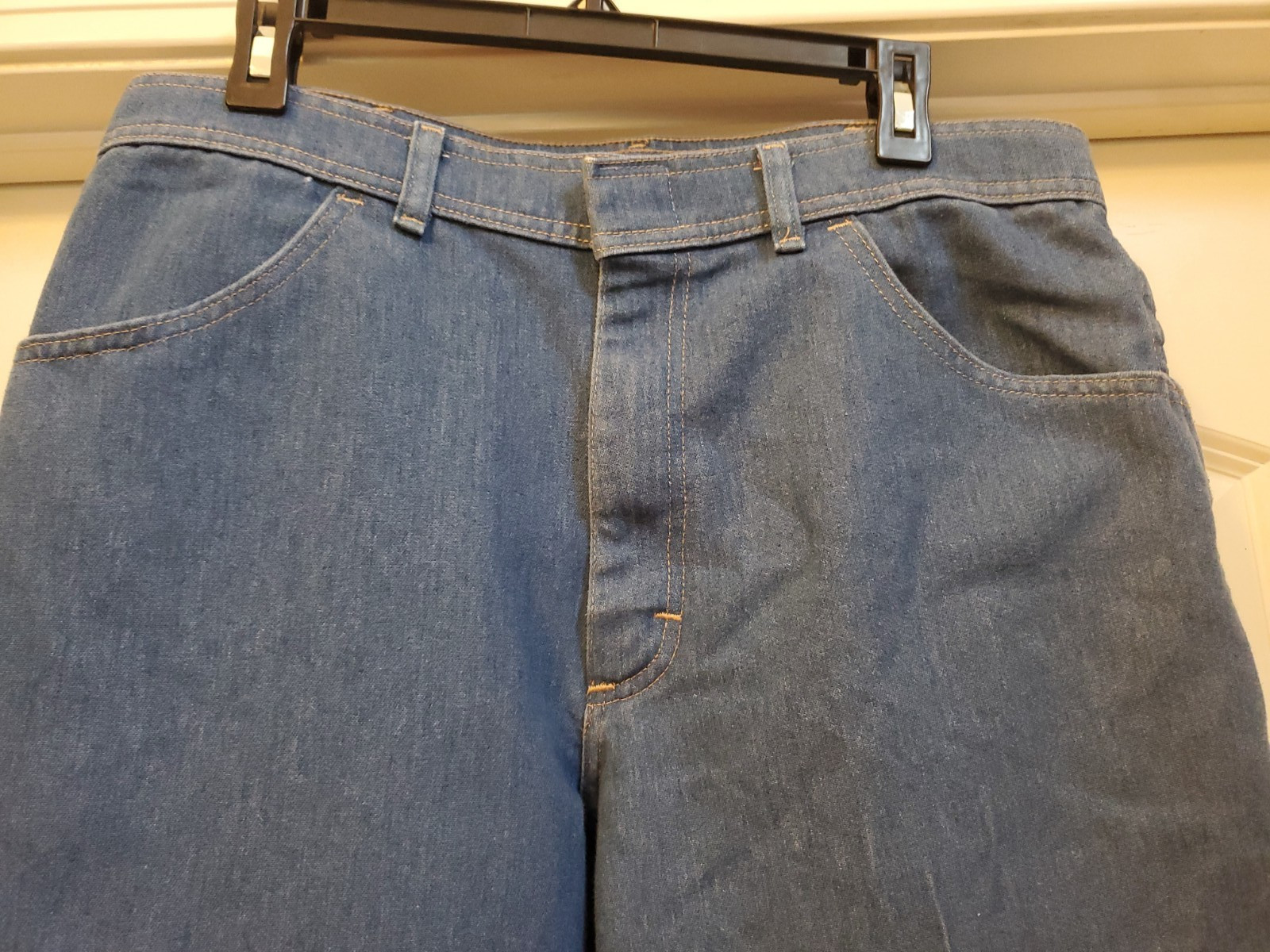 Wrangler 36 x 30 Men’s Cotton Blend Blue Denim Straight Reg. Fit Jeans, 5-Pocket