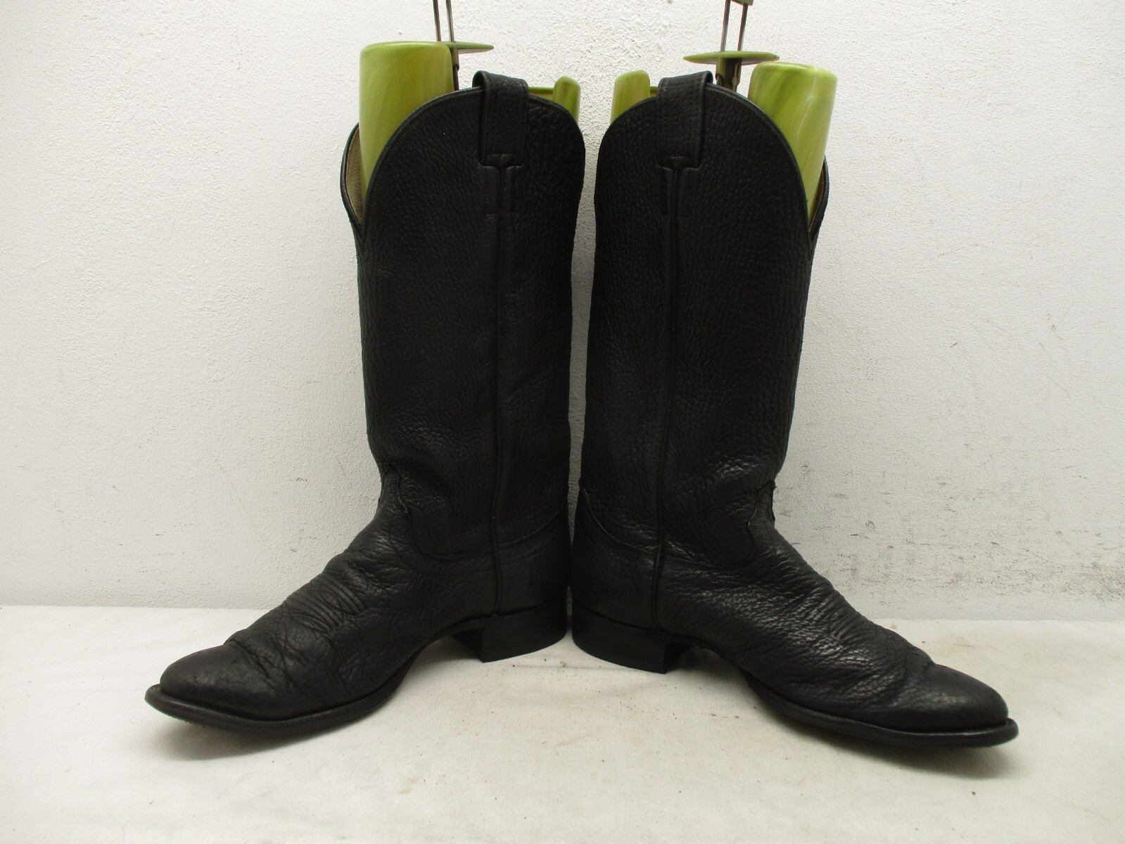 OKLAHOMA Black Bullhide Leather Cowboy Boots Mens Size 10 D Style 4099