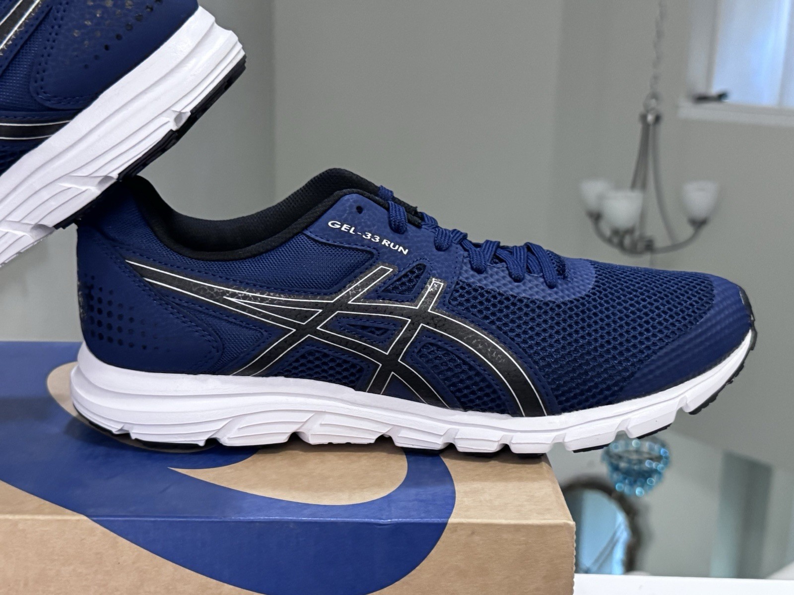 ASICS Gel-33 Run Blue Expanse Black Running Men’s 11 Shoes 1011B438-402