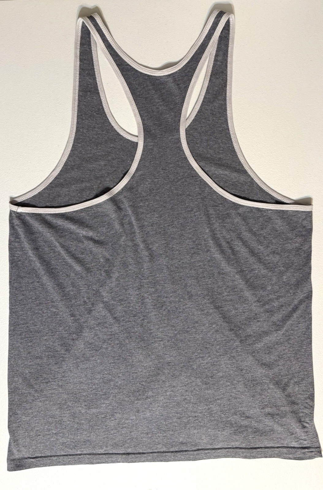 Vintage Gold’s Gym EXTRA LARGE GRAY YELLOW Racerback Muscle Tank Top *PRE LOVED*