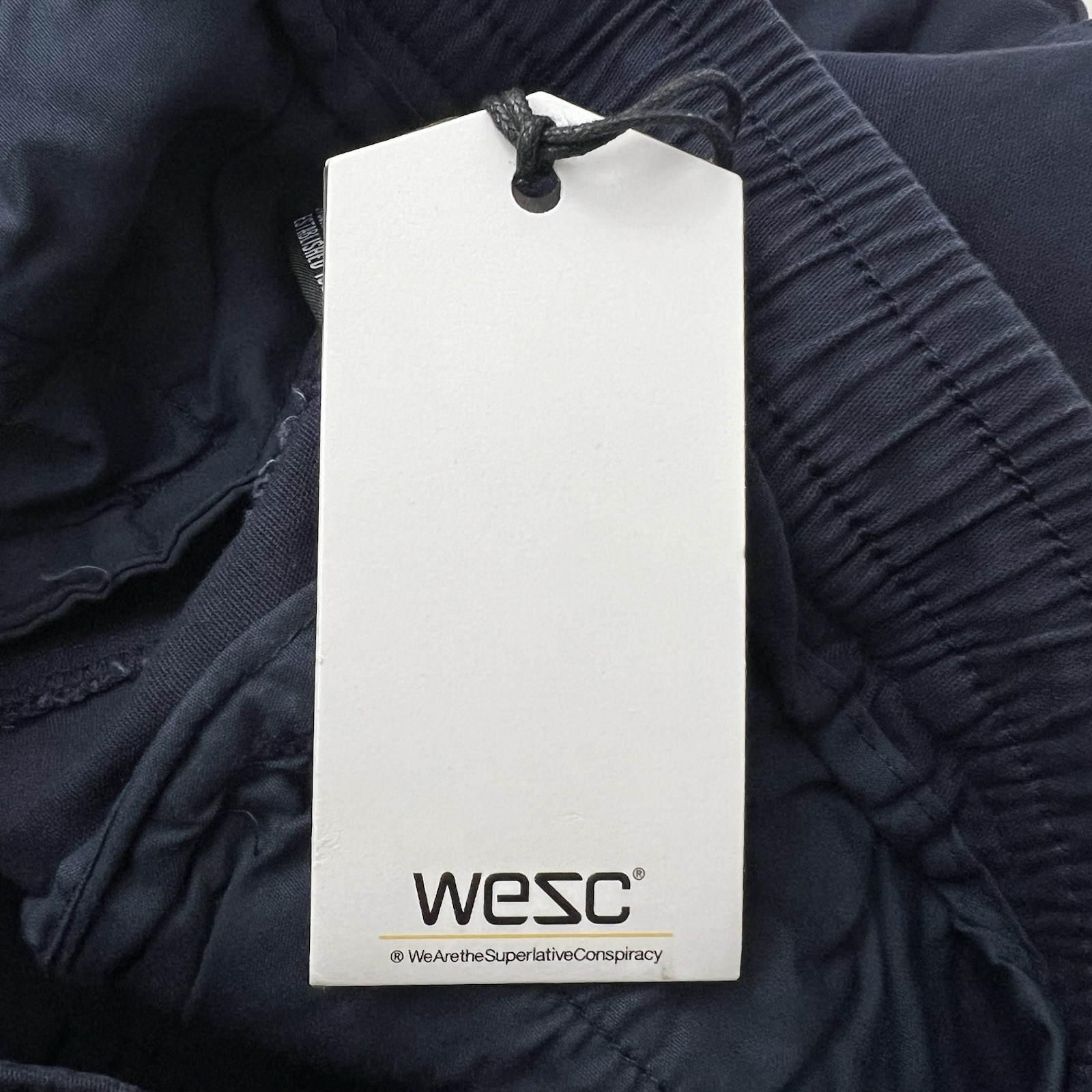 WeSC Mens Slim Utility Jogger Chino Pants Navy Blue Size M