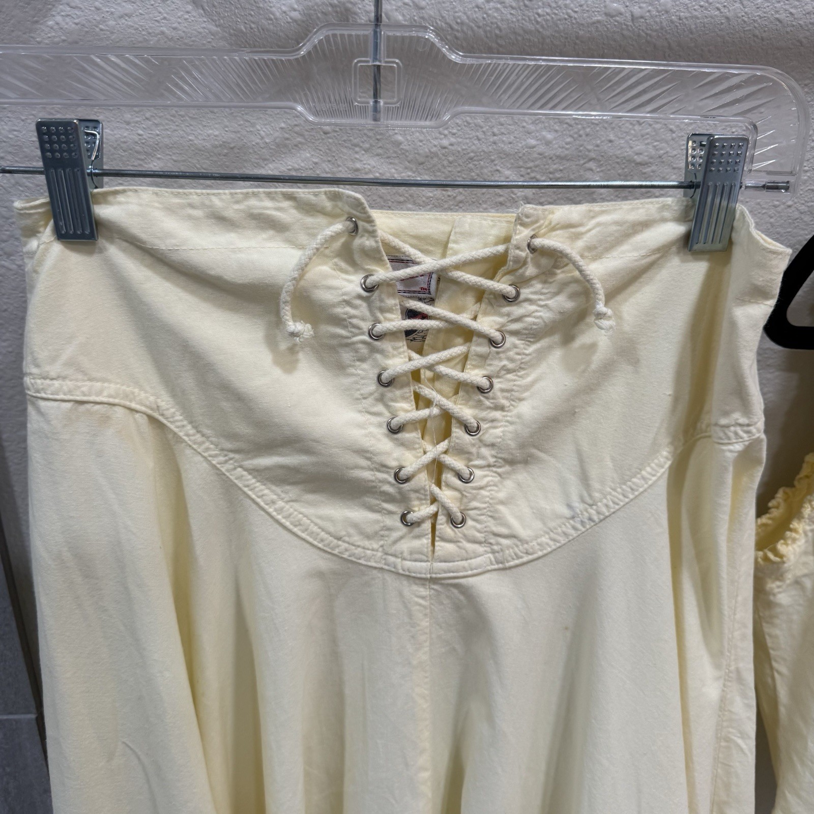 Vintage Oxygen Brand Lace-Up Vest/Skirt Sz L Victorian Romantic Coquette Corset
