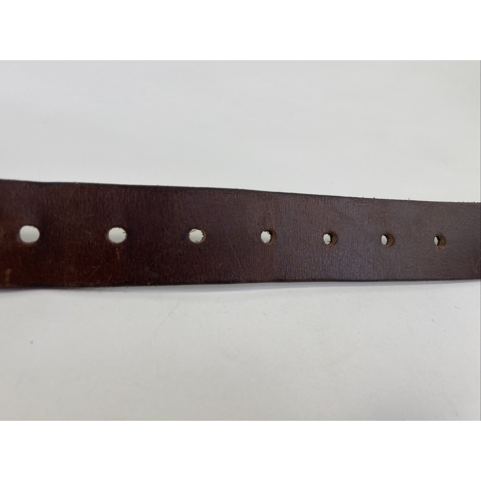 Genuine Cowhide Casual Brown Leather Belt Size Medium (Measurements in Pictures)