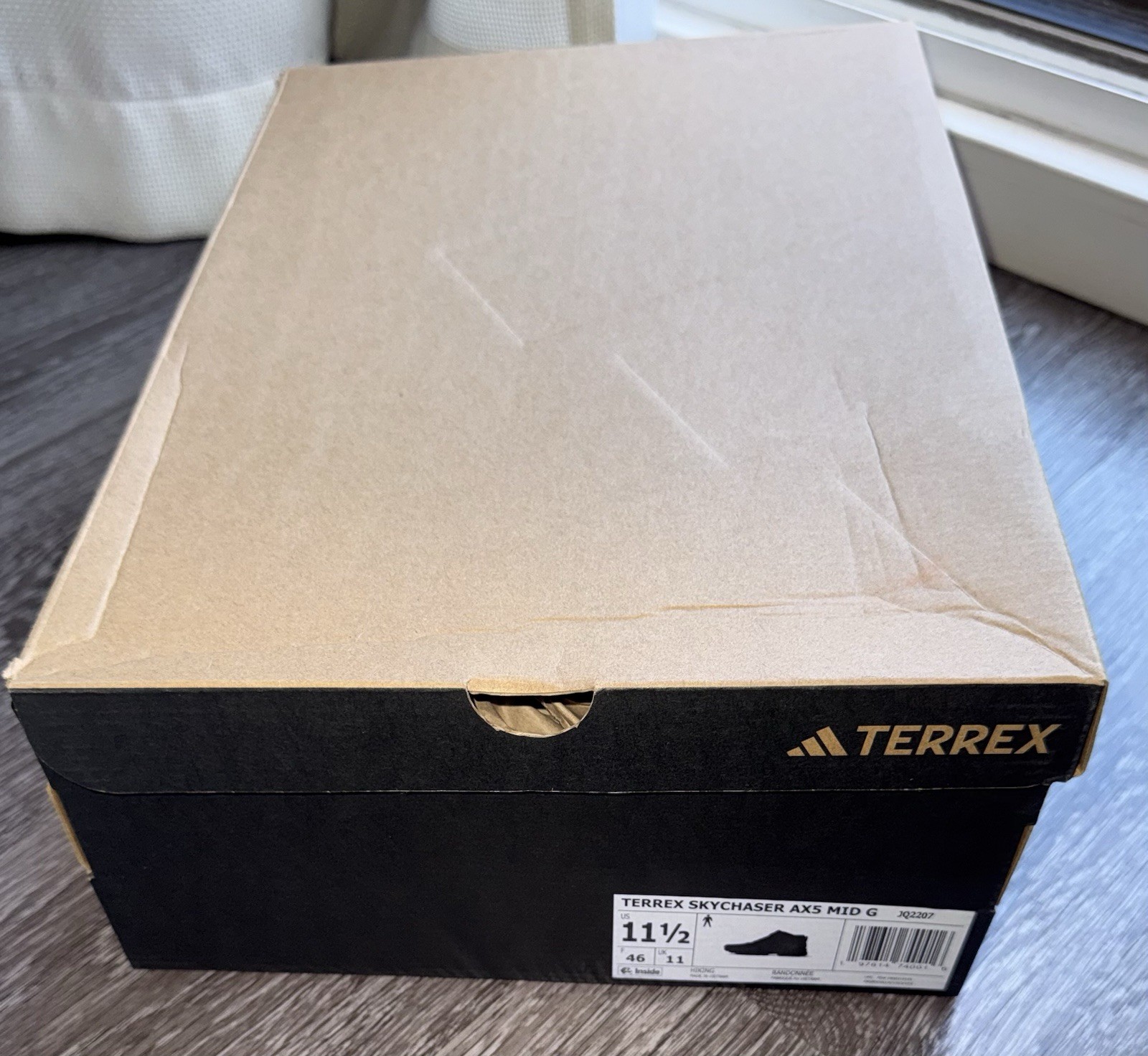 Adidas Terrex Skychaser AX5, GORE-TEX Hiking Boots, Black, US MENS 11.5, JQ2207