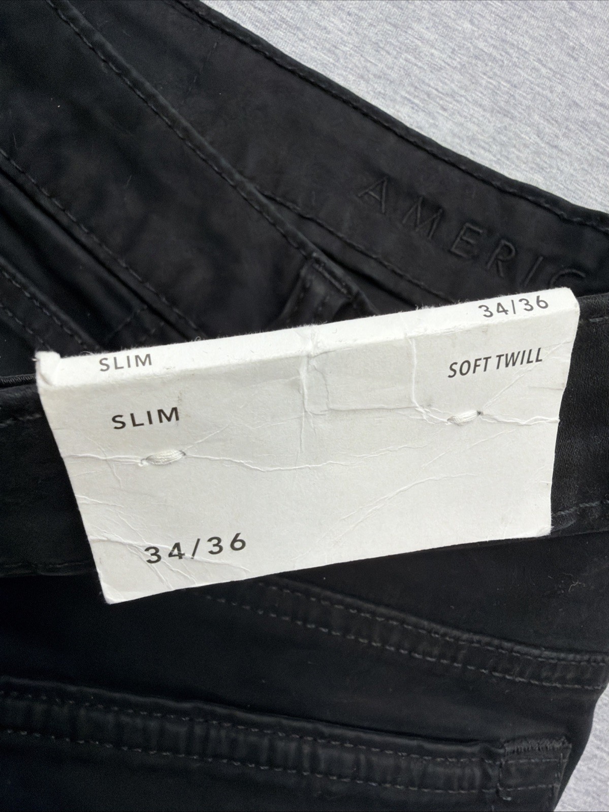 American Eagle Mens 34X36 Black Next Level Flex Denim Slim Straight Jeans NWT