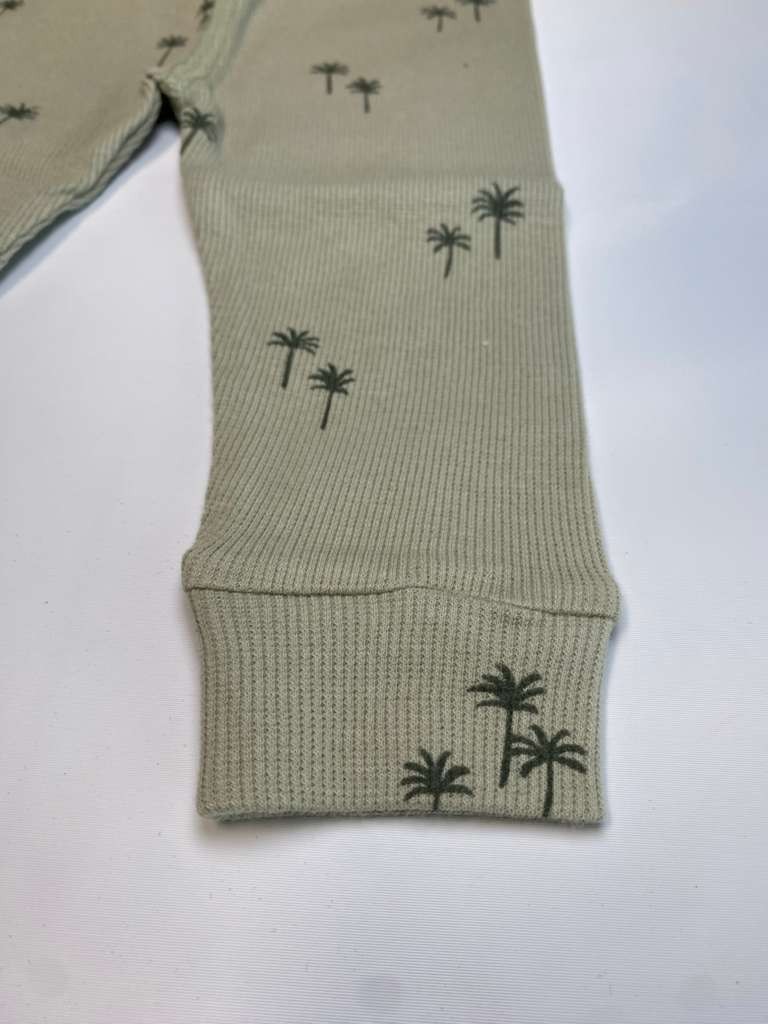 Q by Quincy Mae Baby 2pc Ribbed Palms Top & Bottom Set – Sage – Pick Size