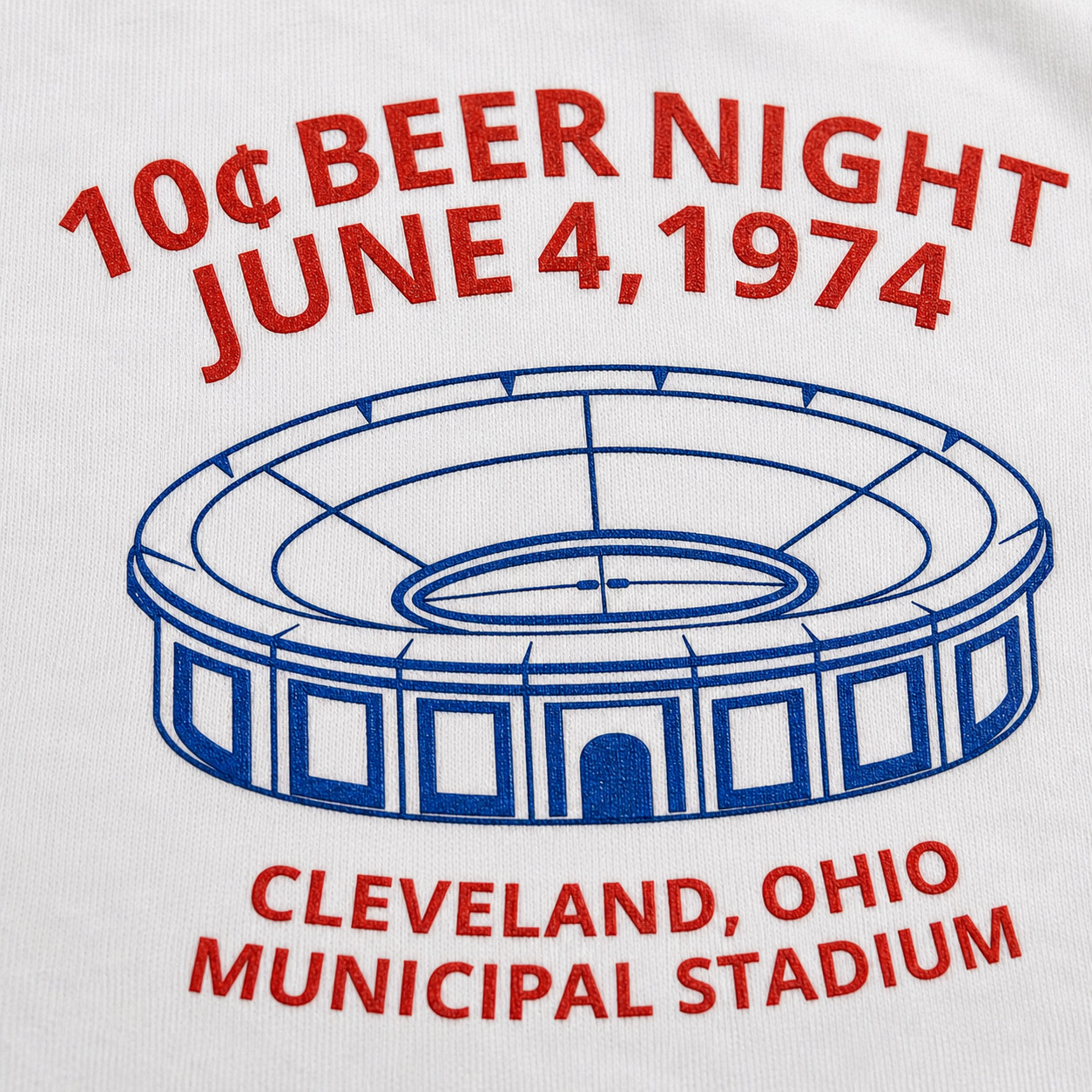 10 Cent Beer Night 1974 T-Shirt Stadium Vintage Funny Retro Unisex Tee