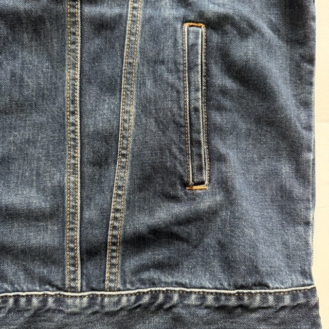 Gap Women’s Mid-Thigh Oversized Denim Jean Jacket Size L Blue 31″ Length NWT