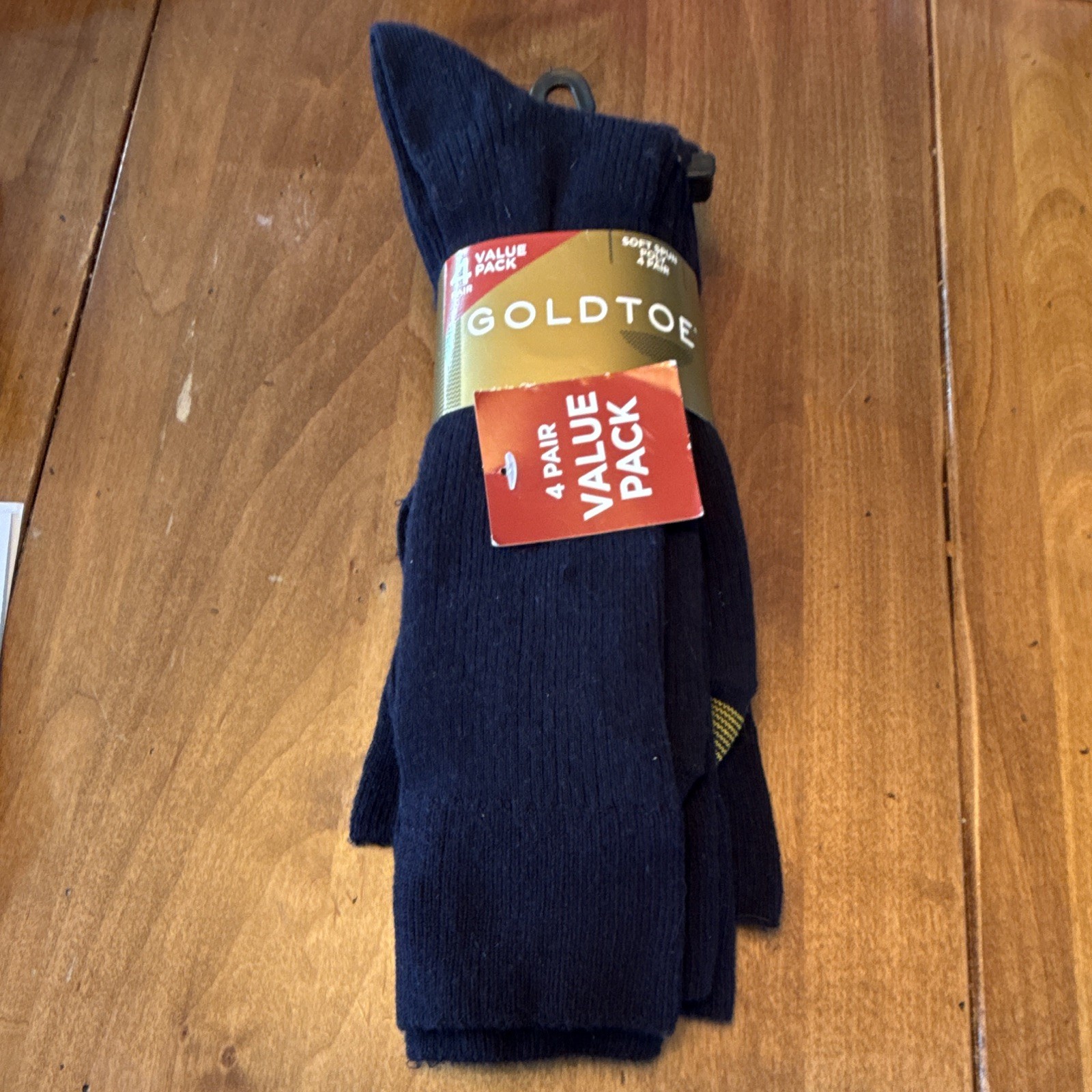 Gold Toe Men’s Socks 4-Pack, NAVY, Shoes Size 6-12.5