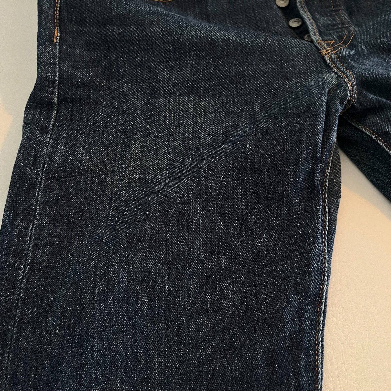 Levi’s Men’s 501 Jeans 31W x30L (Actual 30Wx29L) Button Fly Dark Blue Straight