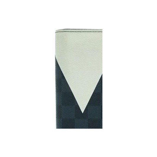 LOUIS VUITTON color-block design canvas wallet unisex 3.9×7.48 in