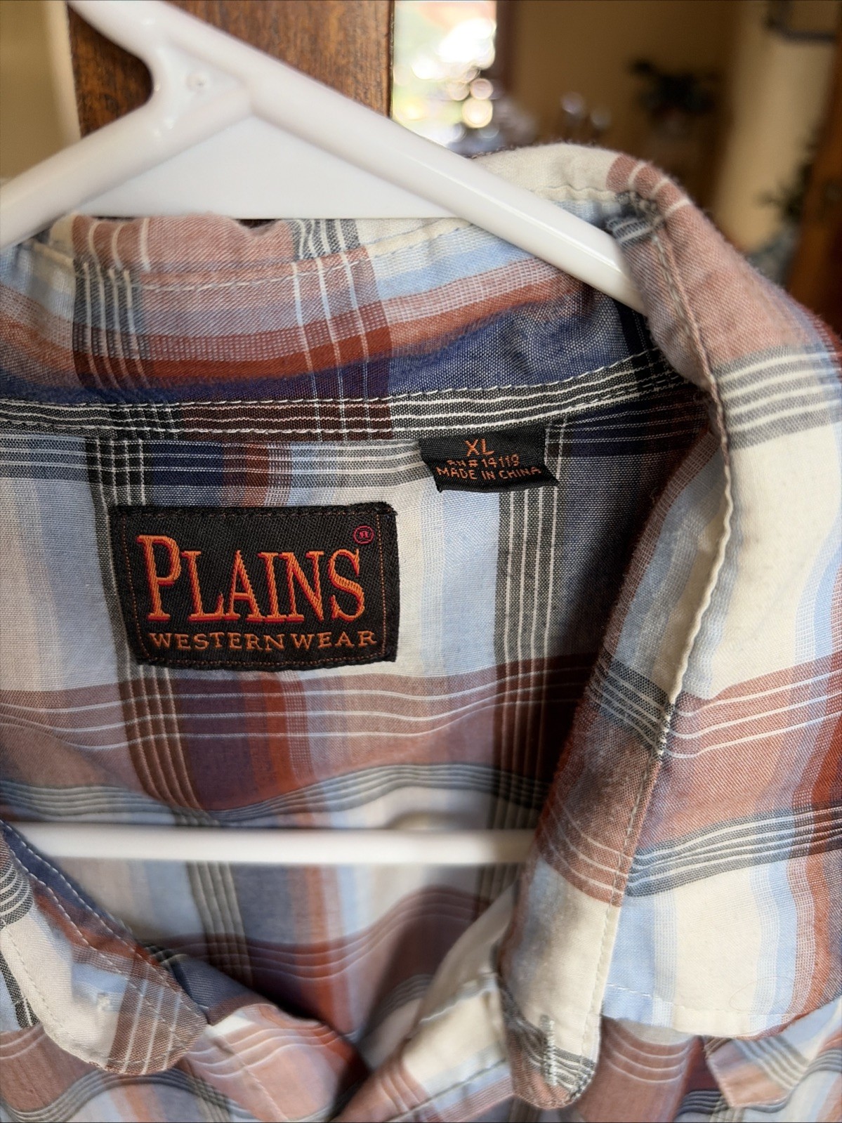Various Artists Plaid Western Short sleeve Pearl Snap Men’s Shirt Size XL