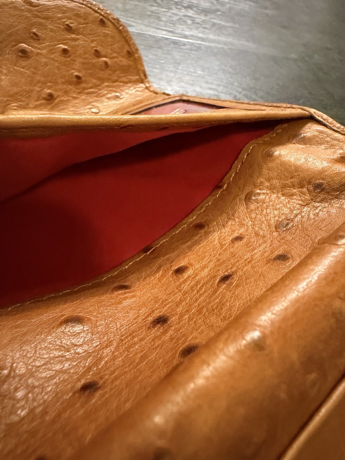 Embossed Ostrich Pattern Dooney & Bourke Wallet