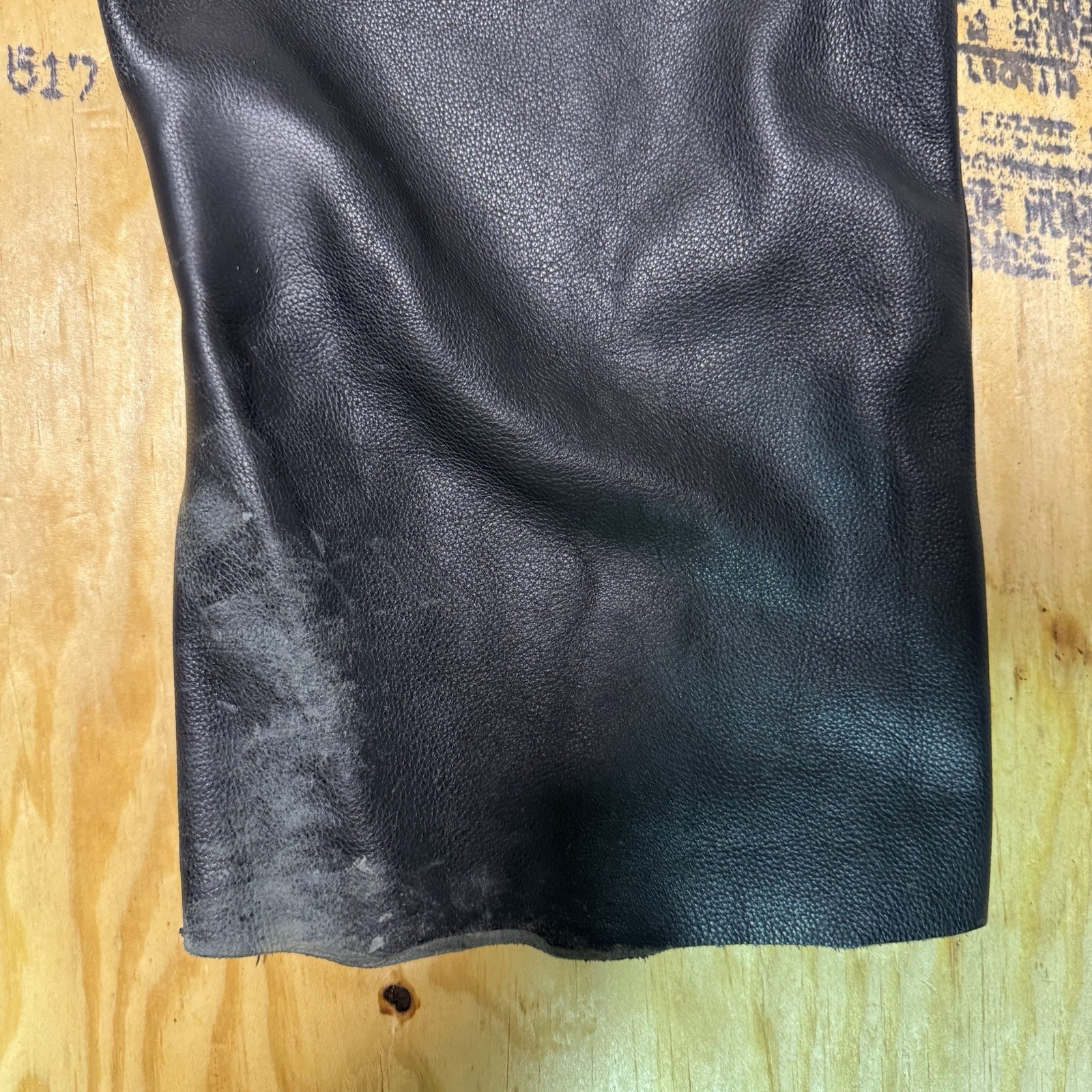VTG USA Bikers Dream Apparel Black Leather Lined Pants Pre-owned Size 48 Mens