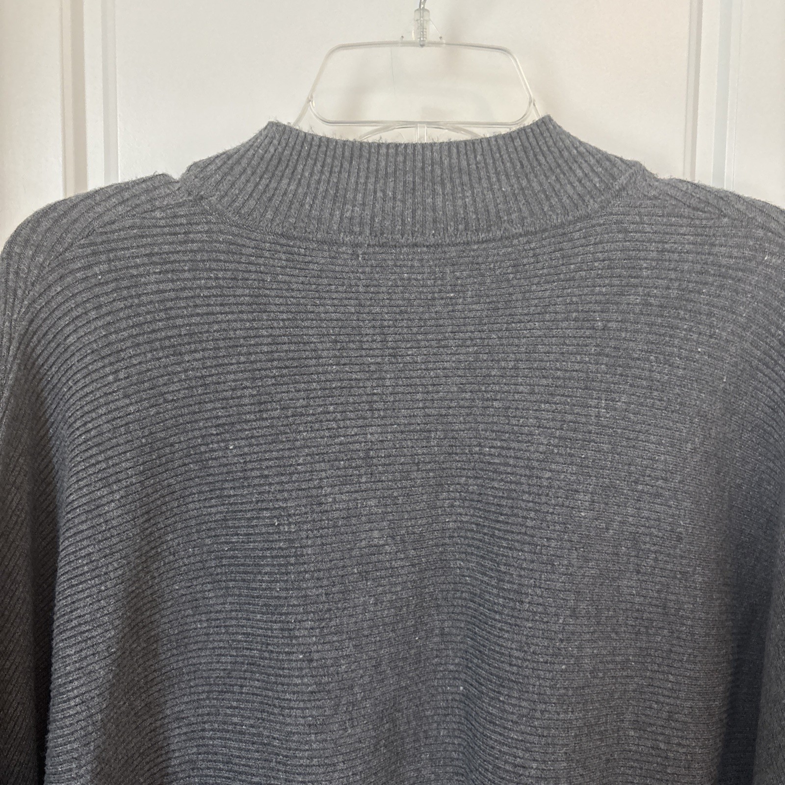 Zara Knit Batwing Dolman Sleeve Sweater, Women’s Size M, Gray
