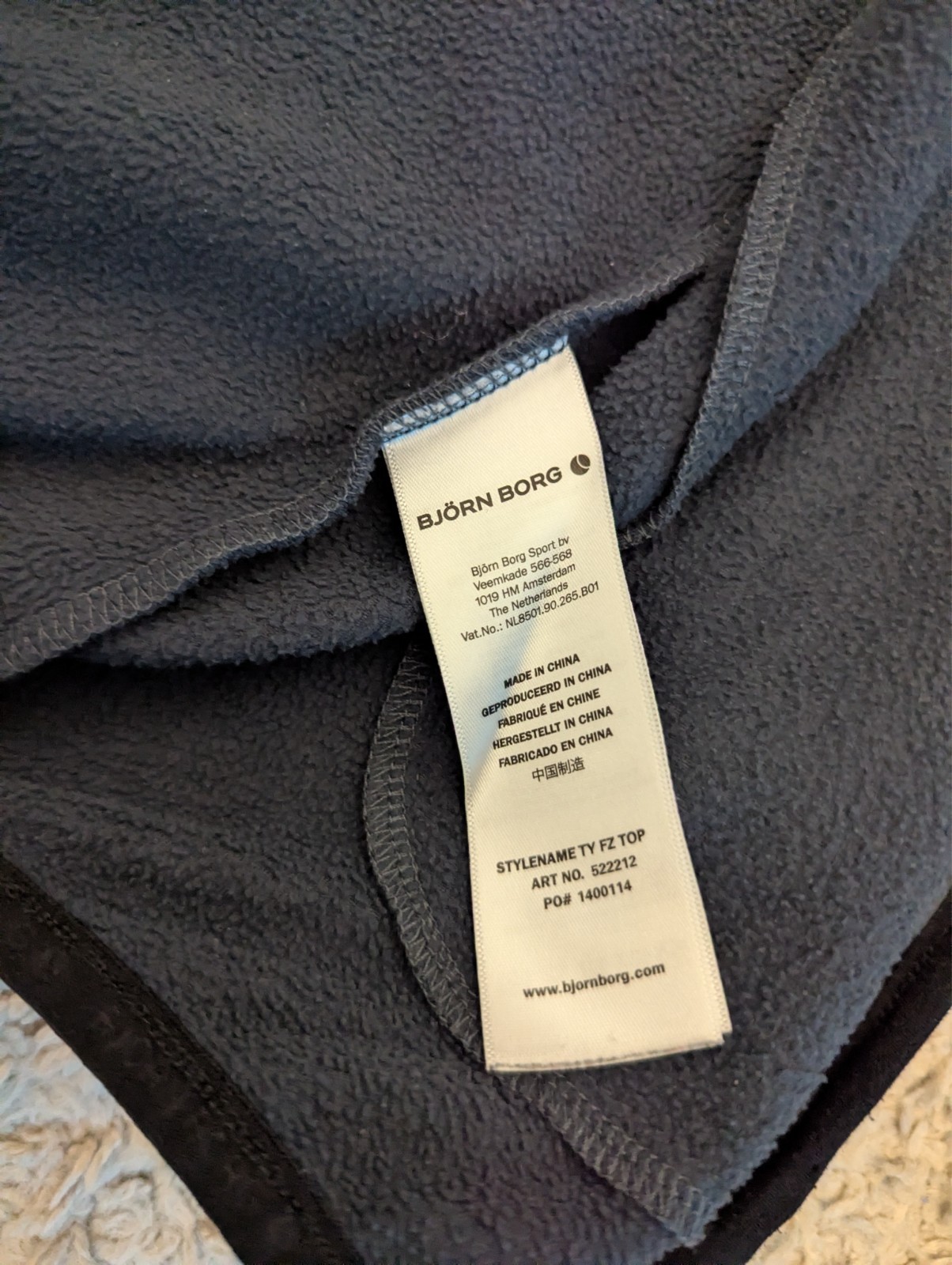 Björn Borg Men’s Full Zip Athletic Jacket Blue US Large YKK Zipper