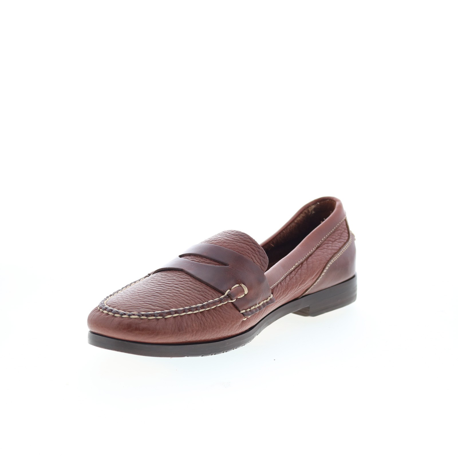 T.B. Phelps Marco 523-30 Mens Brown Leather Loafers & Slip Ons Penny Shoes