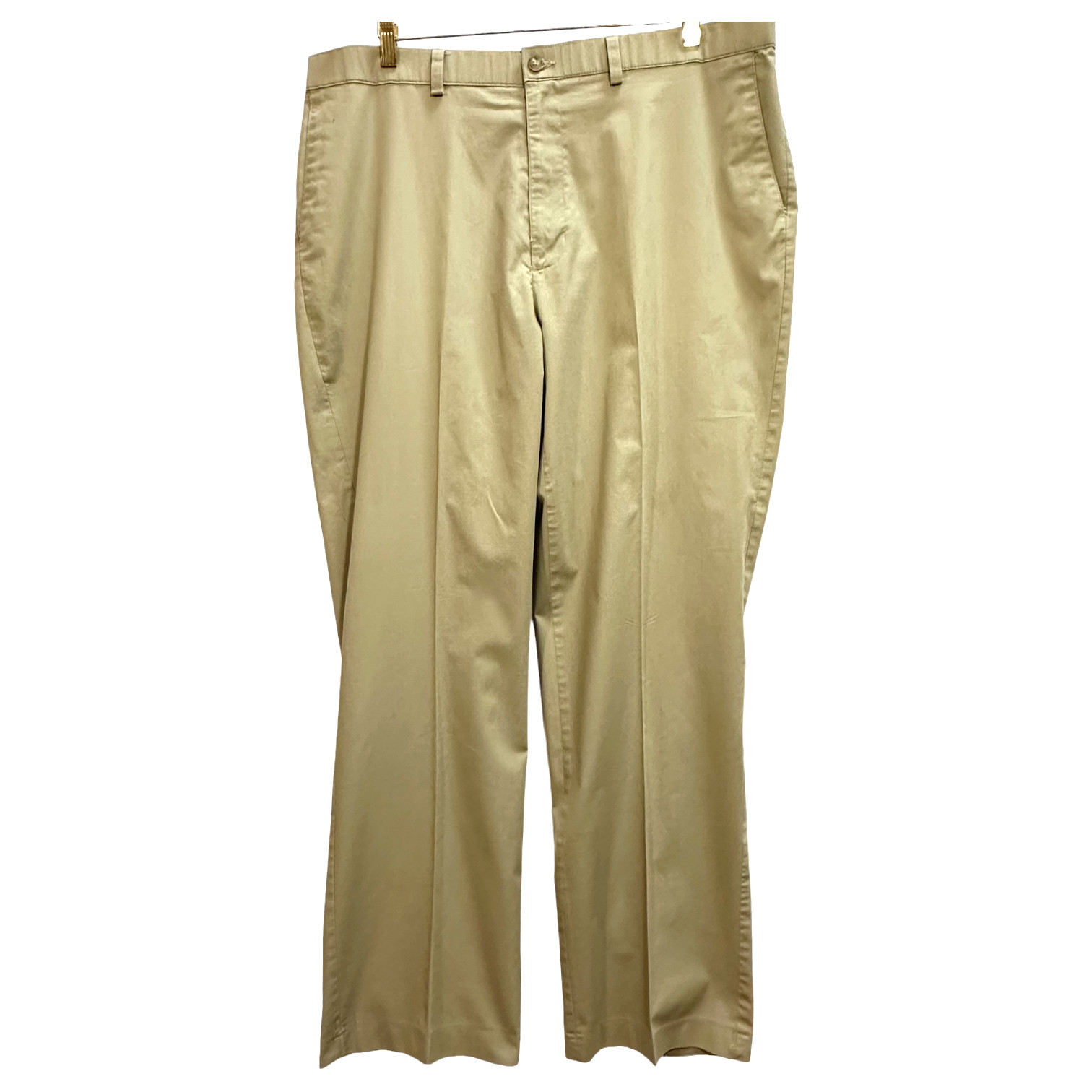 Haggar Clothing Co. Mens Slacks Pants Khaki Flat Front Straight Leg WPL386 40*32