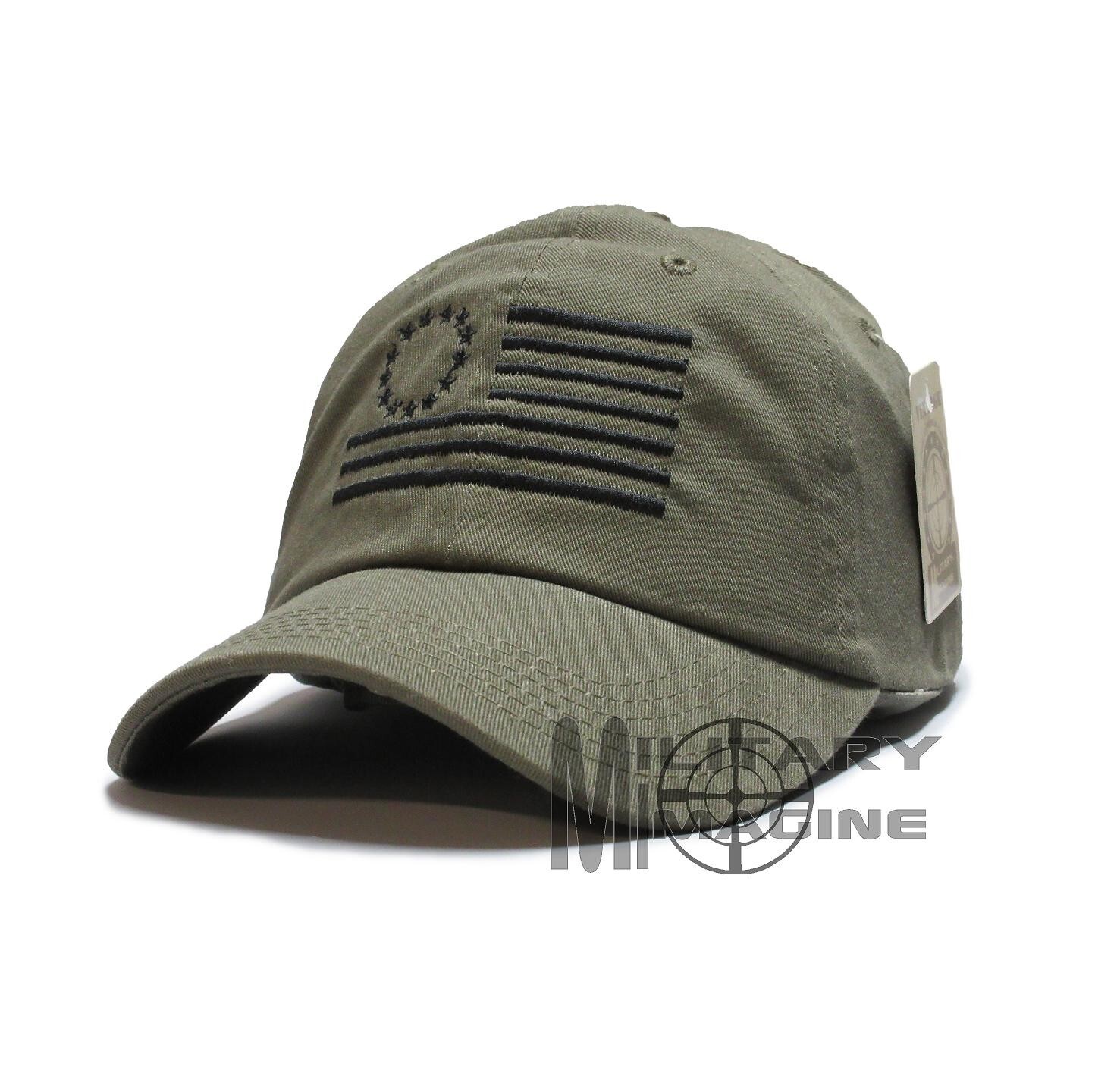 Betsy Ross Cap OD Green Hat Flag Show Nike and Colin what they are missing USA