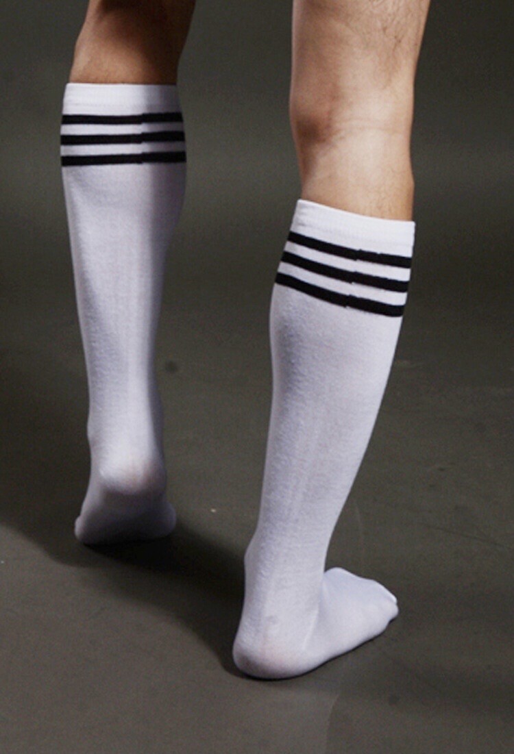Men’s | 80’s | Old School | Classic Striped | High Knee | Athletic Tube Socks |