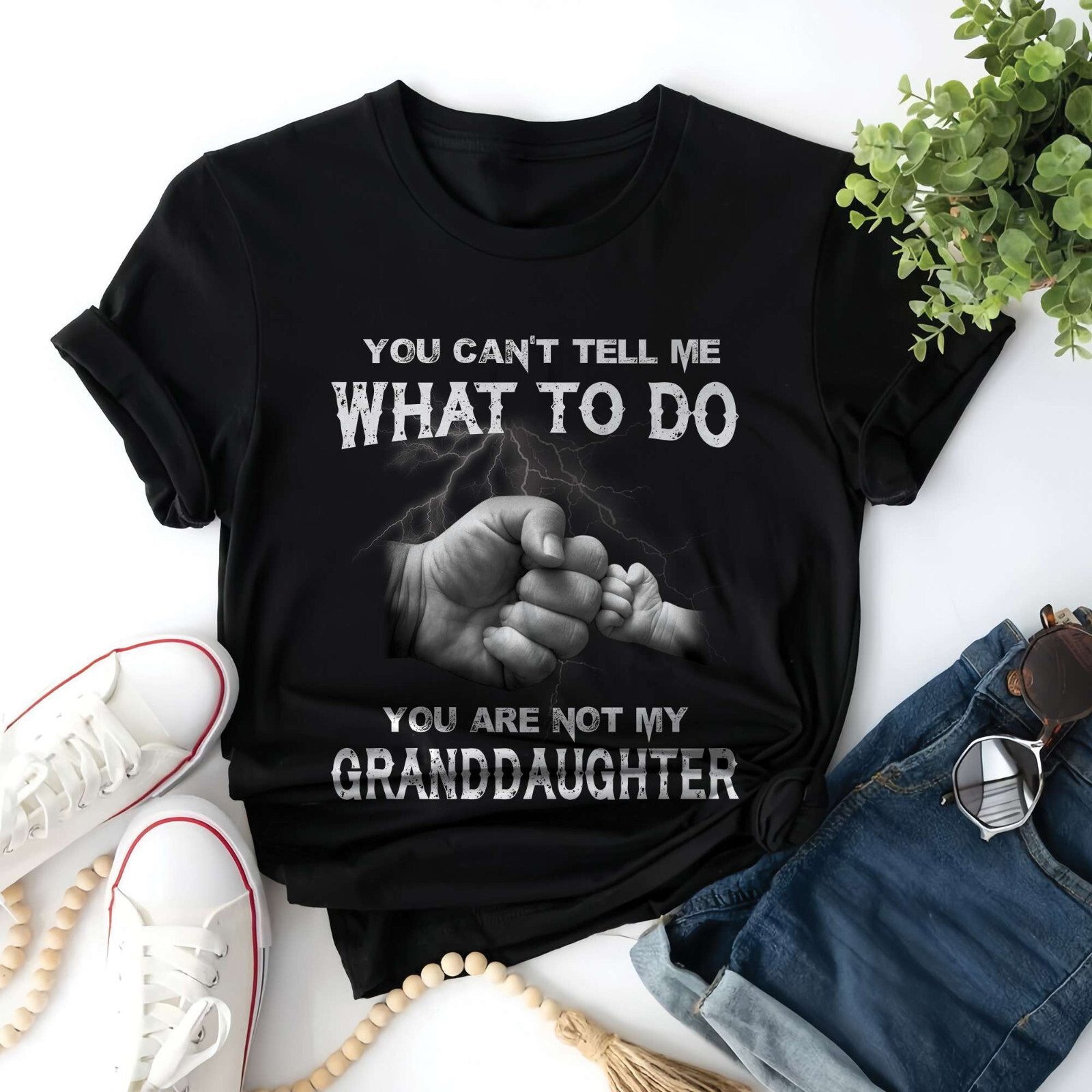 You Can’t Tell Me What To Do Shirt Funny Grandpa Dad Gift From Granddaughter Tee
