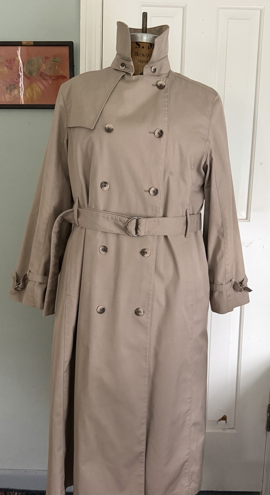 Vintage London Fog Mainscoat Trench Women’s 14R Weather Wear Zip Out Lining USA