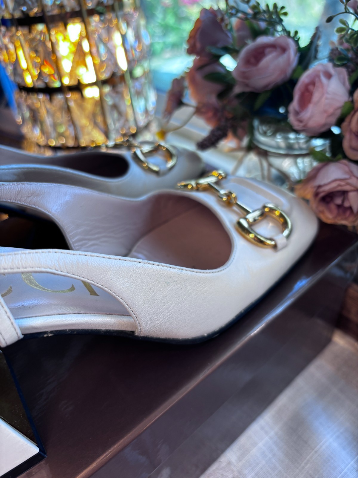 gucci horsebit slingback pumps