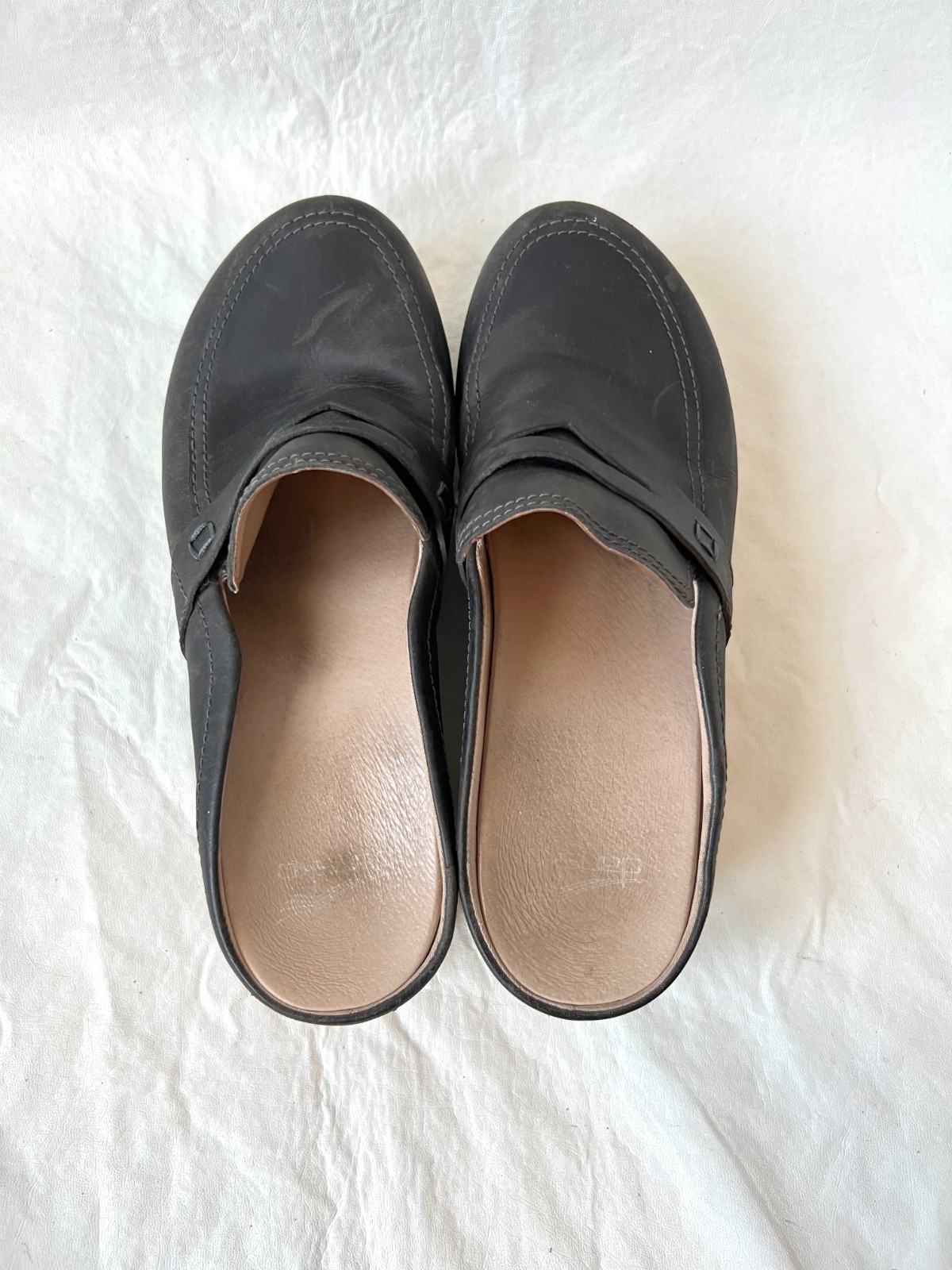 Dansko shoes Bel Mules dark gray leather oiled EU 40 9.5 10 womens slip on clog