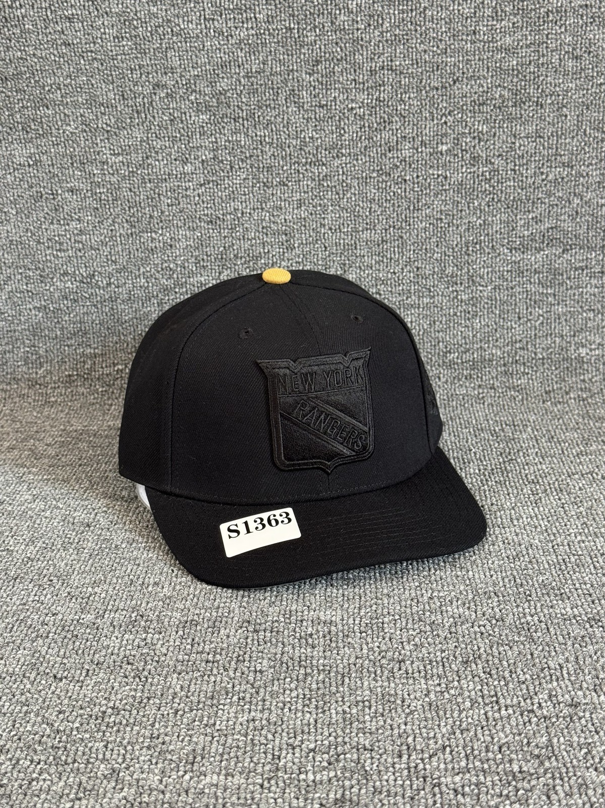Mitchell & Ness New York Rangers Snapback Flat Brim Black Hat S1363