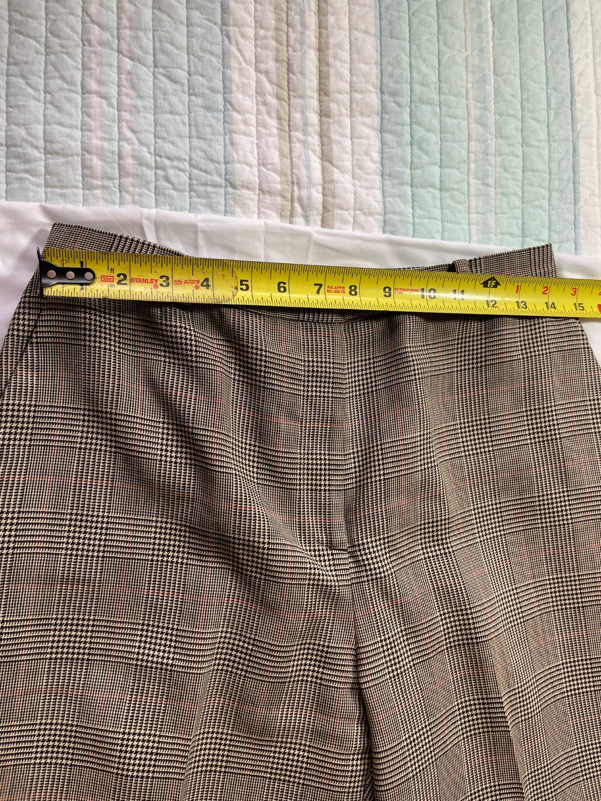 Ann Taylor Wool Dress Pants Career Plaid fully lined 10P Work Office Classic