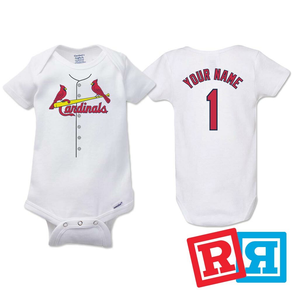 Personalized St. Louis Cardinals Gerber Baby Onesie® Cotton Custom Bodysuit