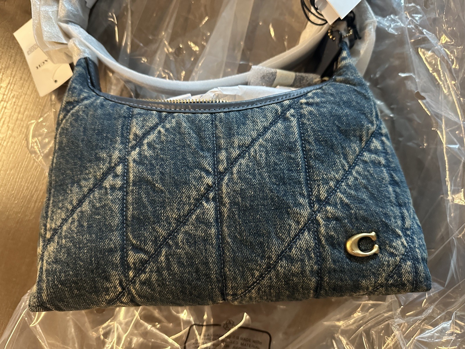 Authentic NWT Coach Juliet 25 Denim Shoulder Bag