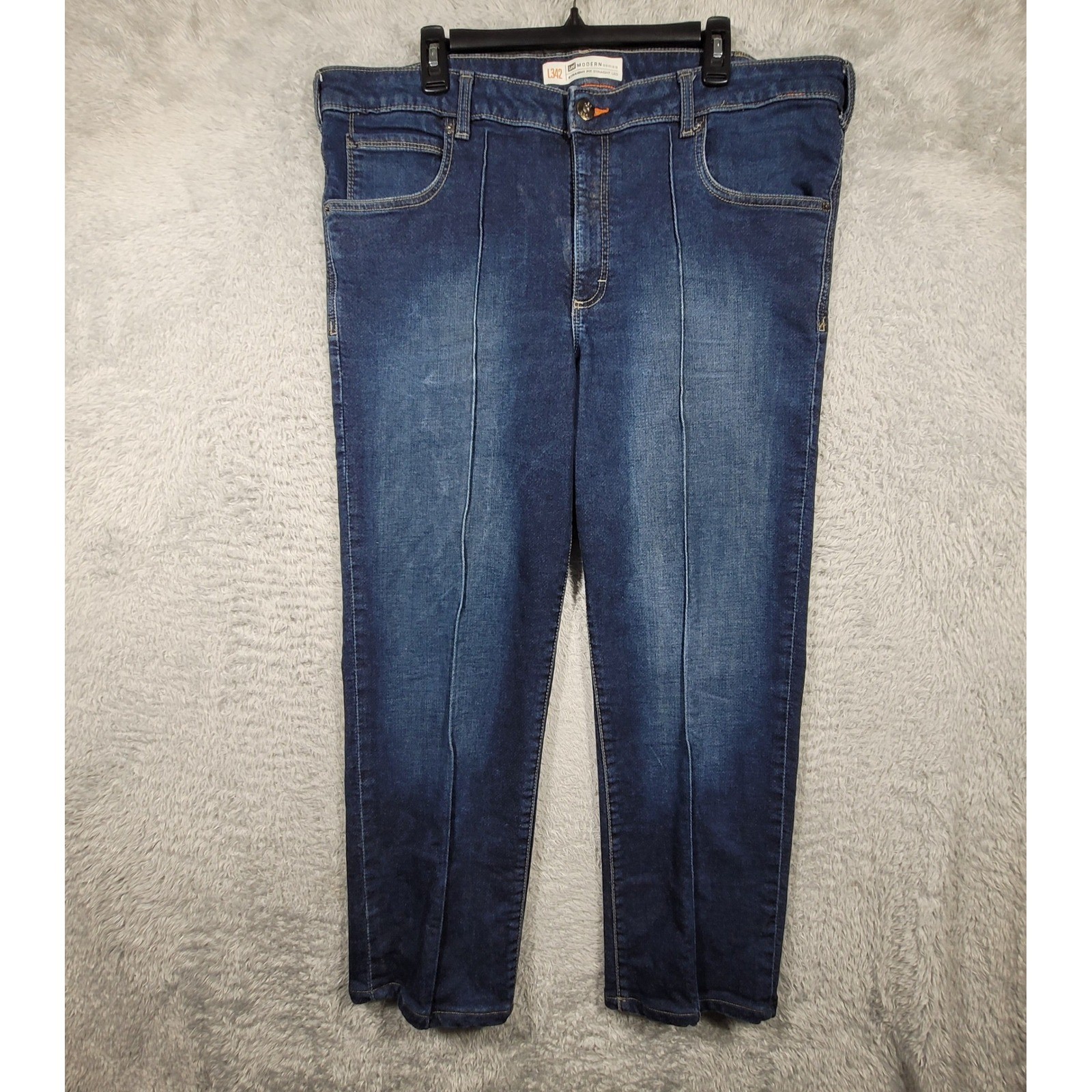 Lee Modern Series Jeans Mens 42×30 Blue Straight Fit Straight Leg 99APWAD L342