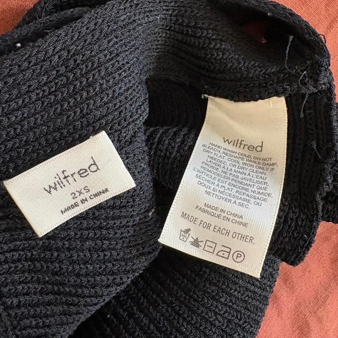 Wilfred Black Ribbed Tie-Back Cropped Tank Top