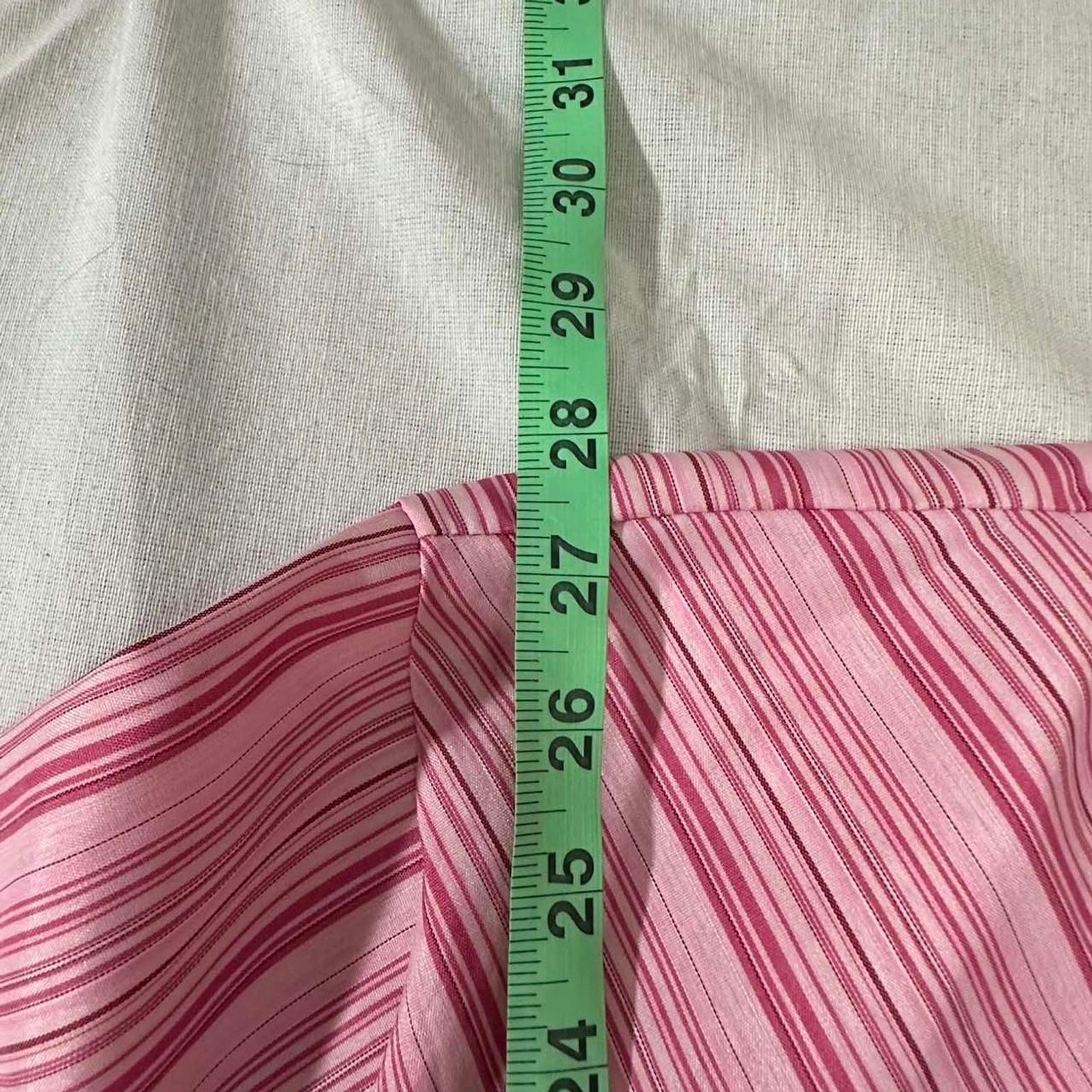 Vintage Style Pink Candy Aesthetic Striped 3/4 Sleeve Button Up Top