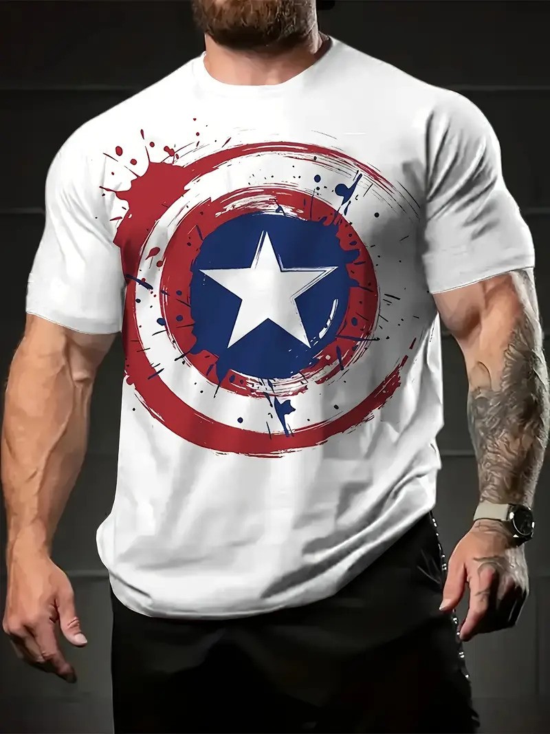 Captain America Shield Superehero Fan Gift Captain America Tshirt Men Women