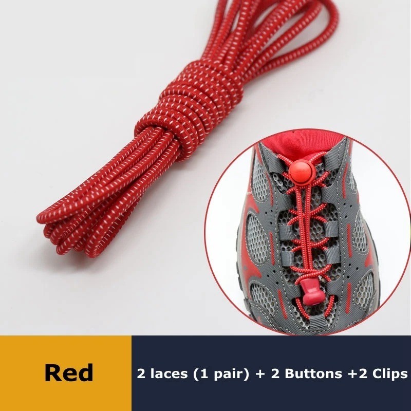 No Tie Elastic Lock Shoe Laces Rope Running Jogging Sneakers Trainer Shoelaces*