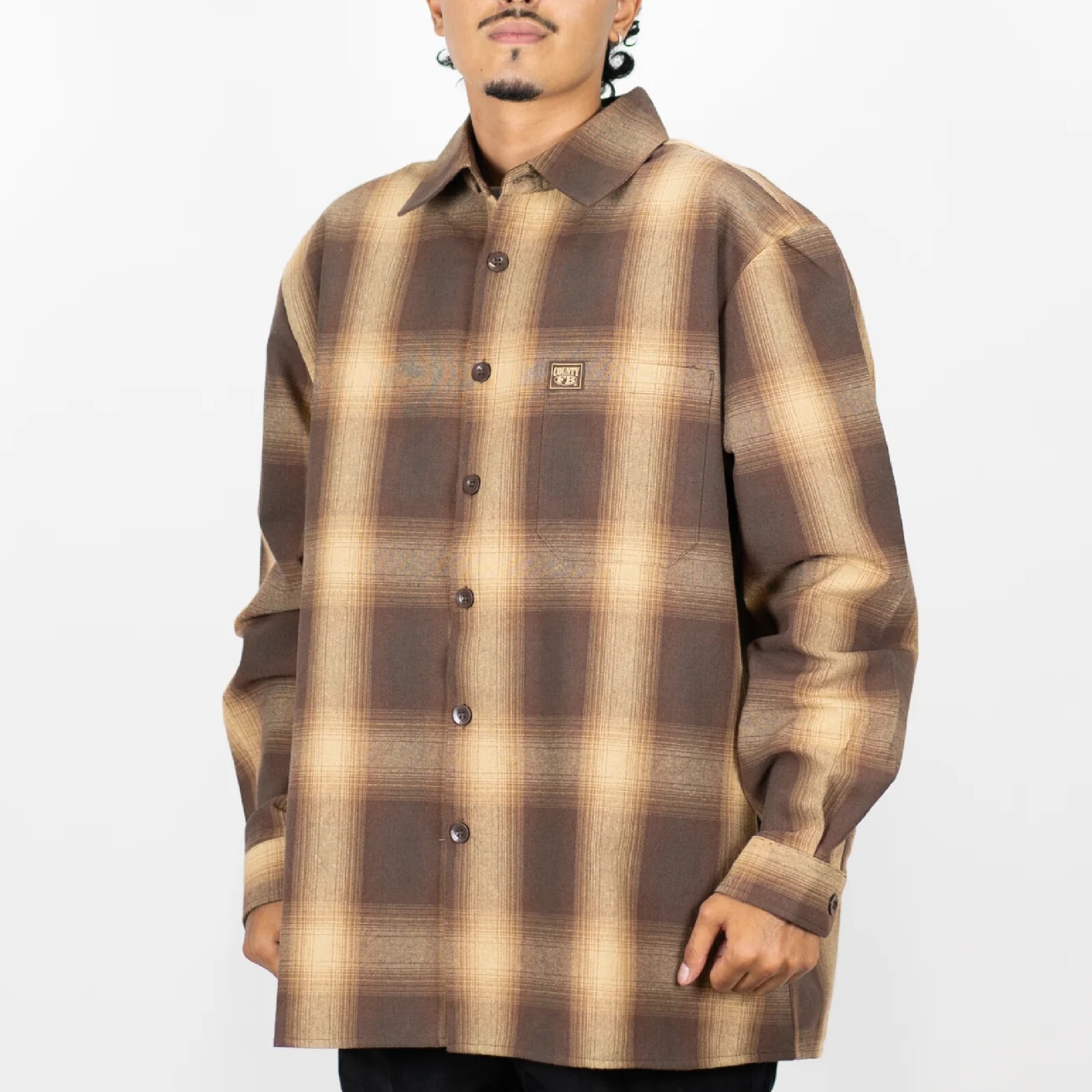 FB COUNTY MENS CHECKER LONG SLEEVE SHIRTS FBCOUNTY FLANNEL BUTTON SHIRT S-3XL