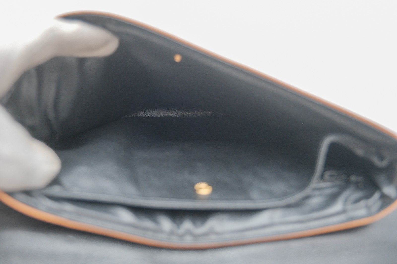 CELINE Clutch Hand bag Purse Horse Carriage Black