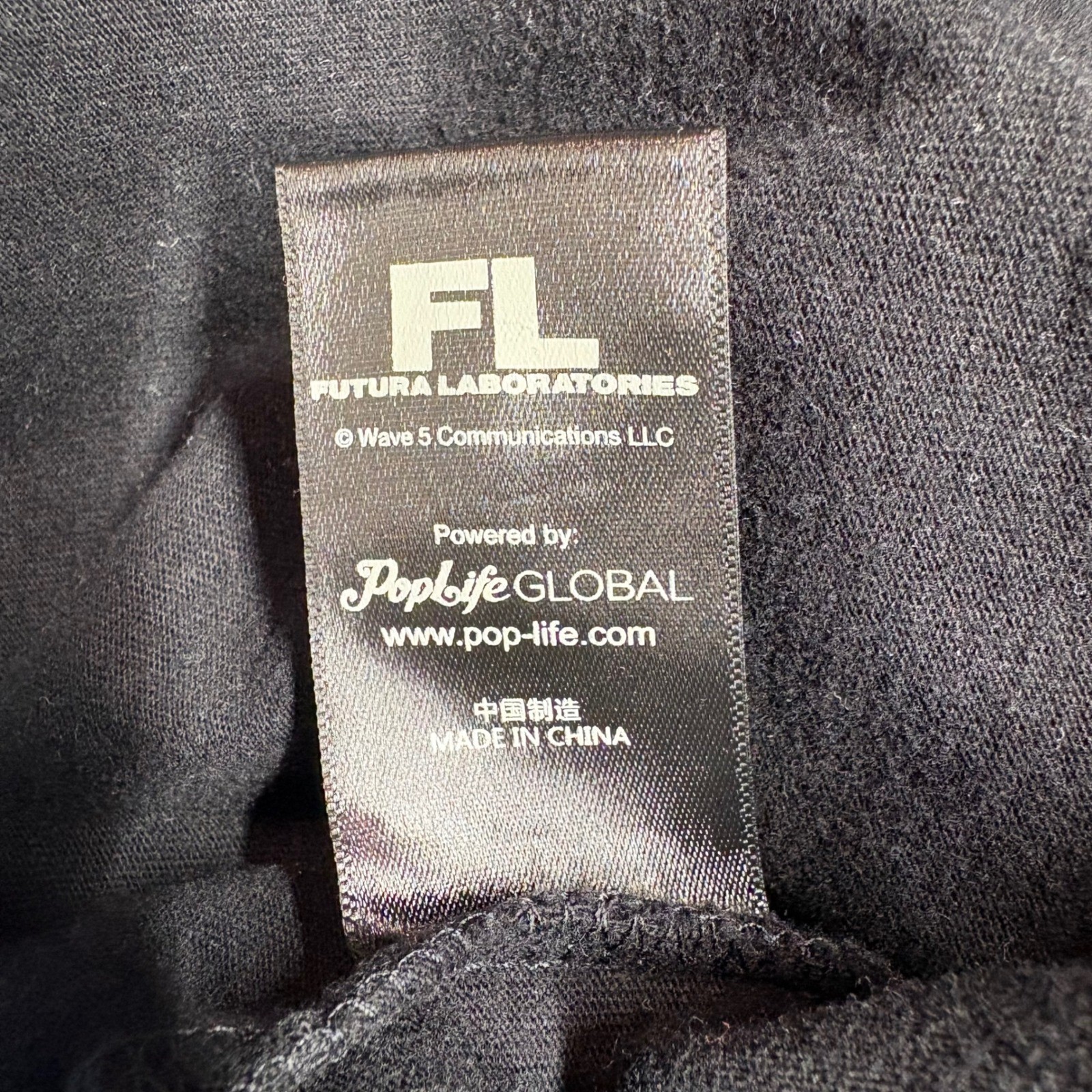 Futura Laboratories Long Sleeve Shirt Mens L Black Good Graphic Logo FL Tee
