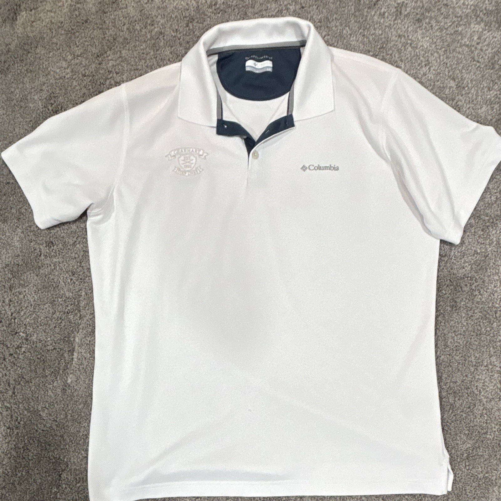 Columbia Omni-Wick Men’s L/G Regular Solid Pique Short Sleeve Polo Shirt White