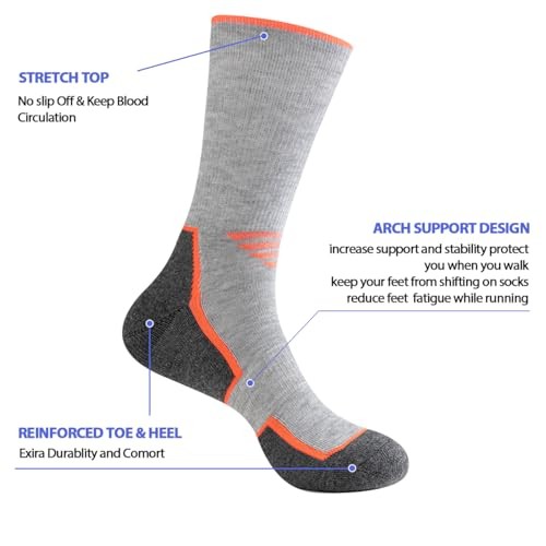 JOYNÉE 5/10 Pairs Mens Lightweight Athletic Crew Large Multicolor 1(5 Pairs)