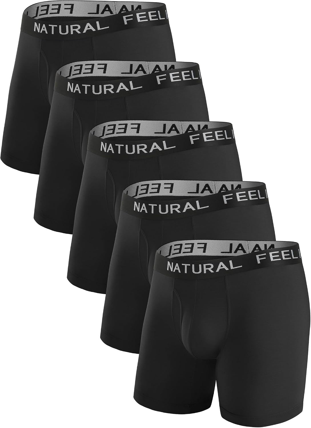 Mens Underwear Athletic Boxer Briefs Men Pack | Fly Front, Quick Dry, Tag Free,