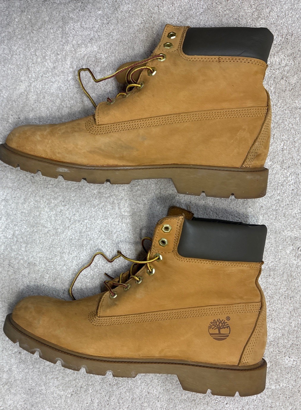Timberland Boots Premium 6” Wheat Nubuck Waterproof 18094 Leather Work Men’s 12