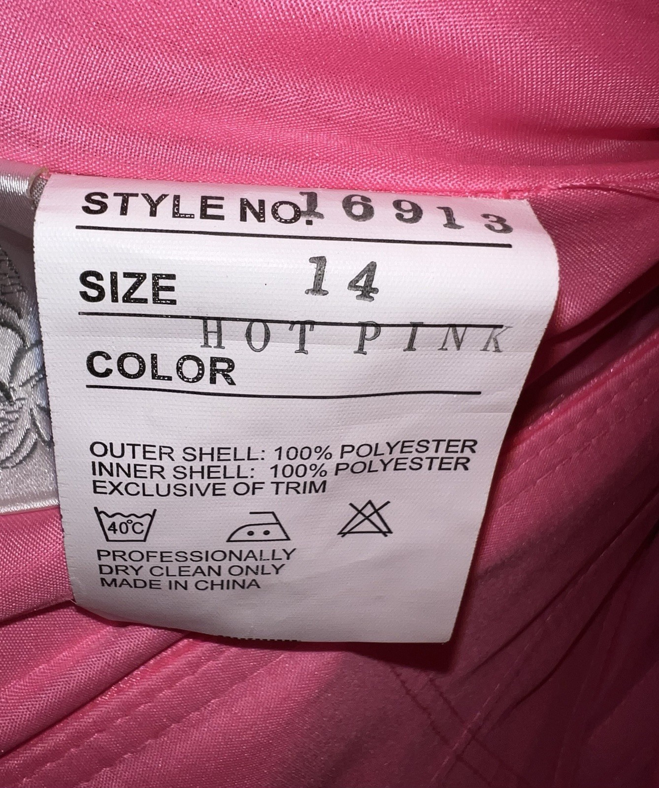Tiffany Designs Hot Pink Strapless Ruffled Balled Gown
