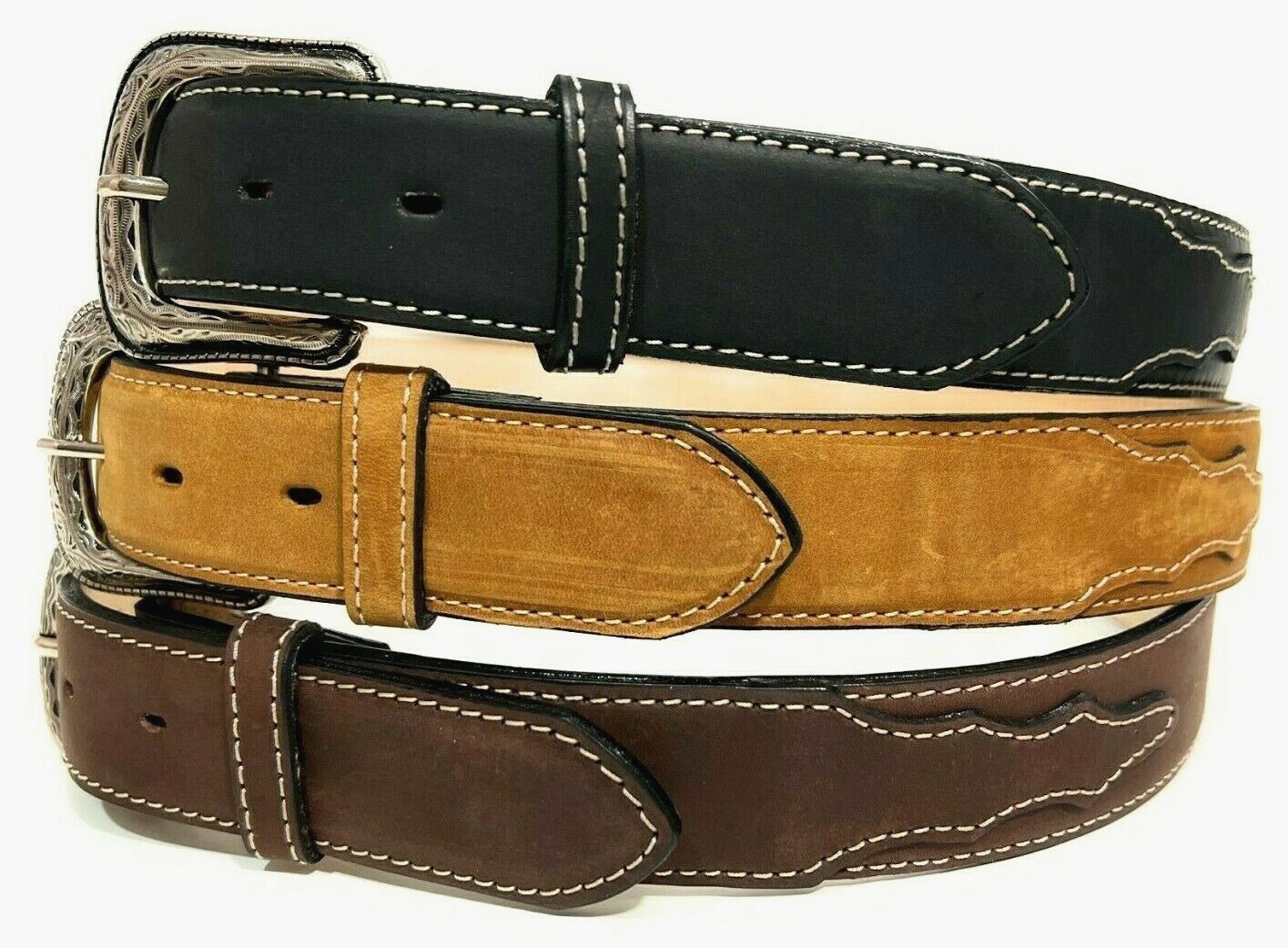 MEN’S WESTERN LEATHER BELT. COWBOY RODEO SUEDE LEATHER BELT , Cinto Vaquero