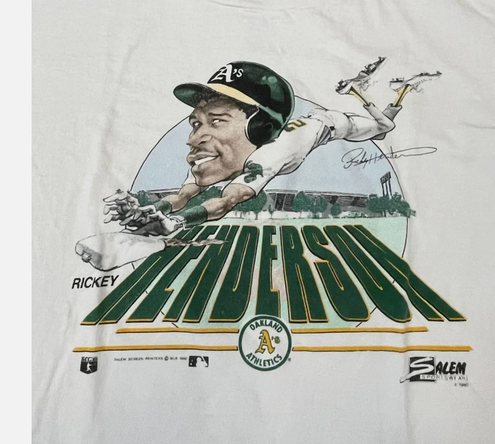 Vintage Rickey Henderson Short Sleeve White All Size S-5Xl Tee Shirt